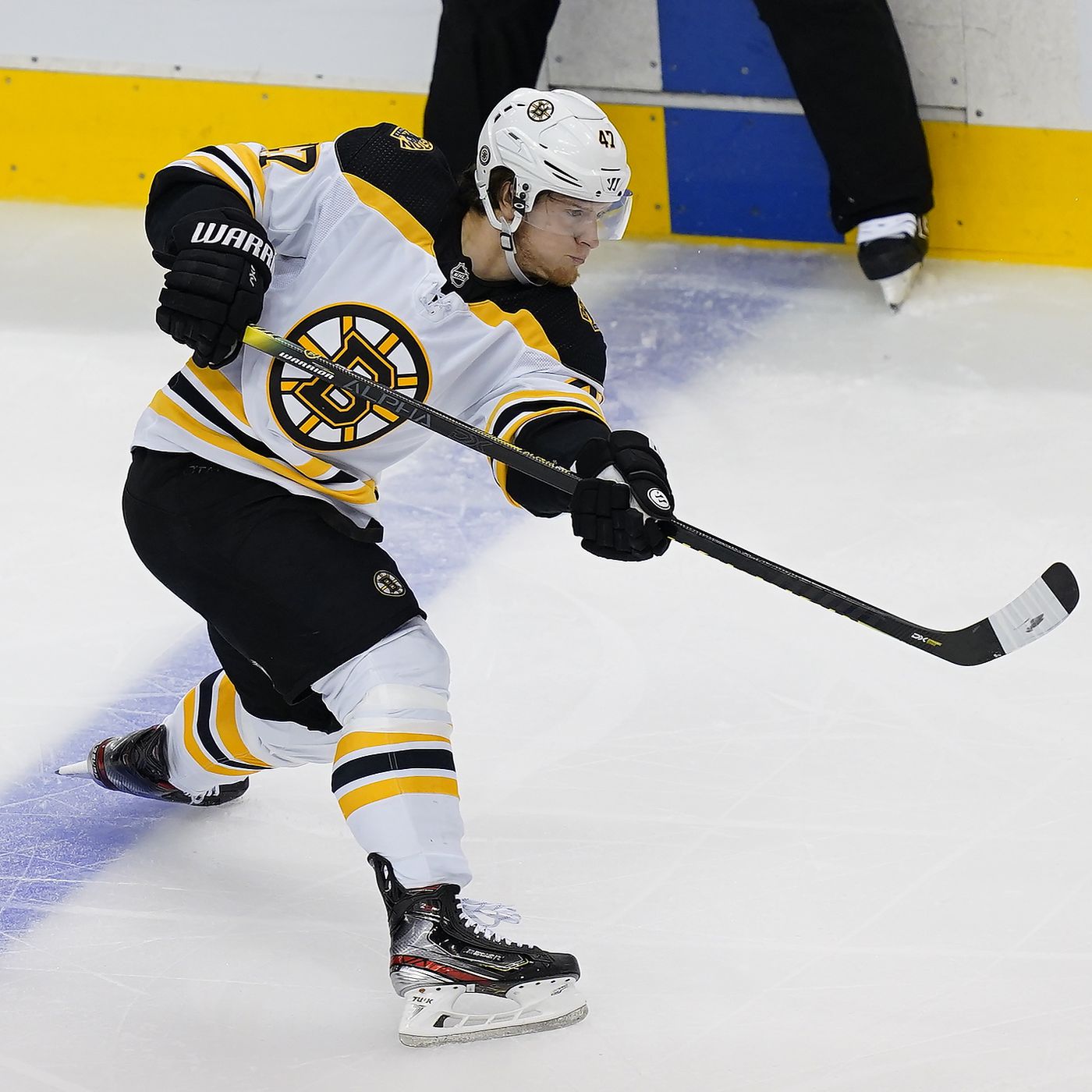 Torey Krug Game Used Stick; Tongs+Bottle Opener