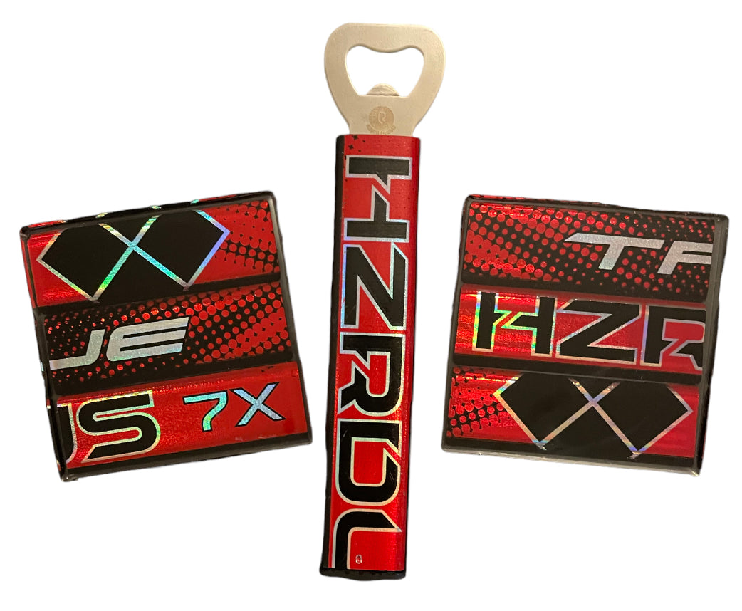 Bottle Opener and Coaster Combo