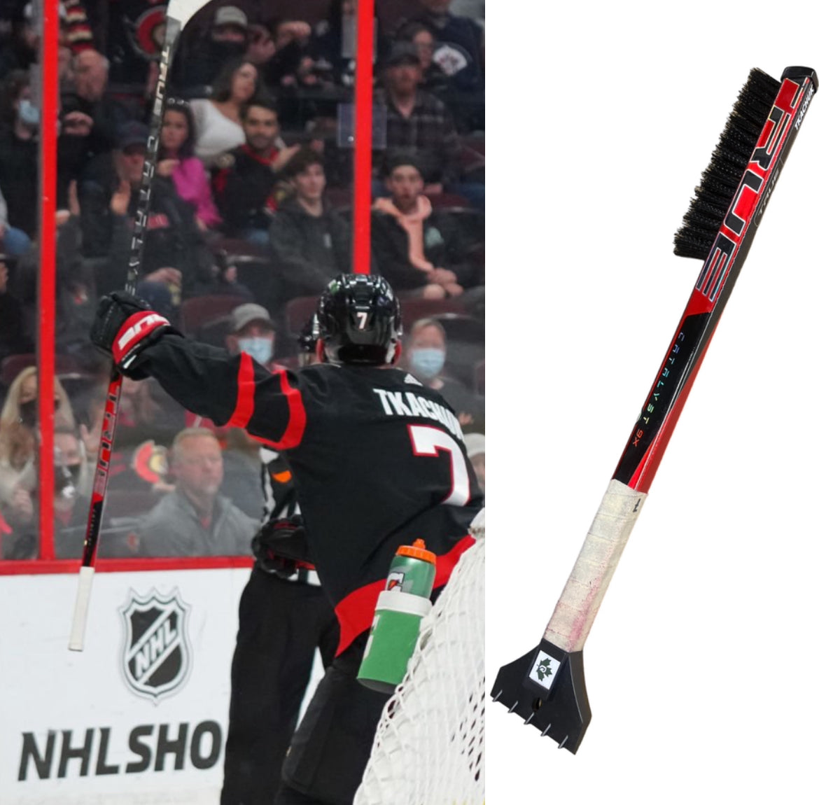 NHL Game Used Car Snow Brush and Ice Scraper