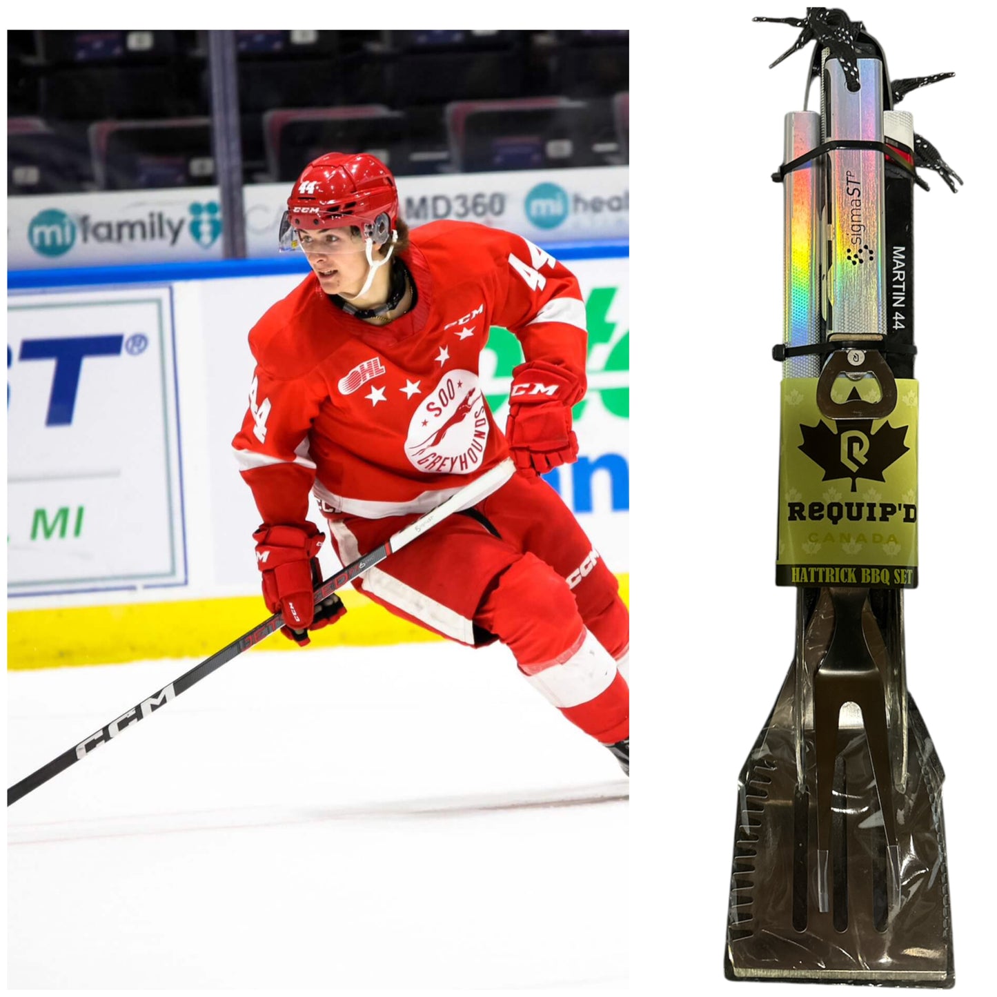 Team Canada Hockey Stick BBQ Set