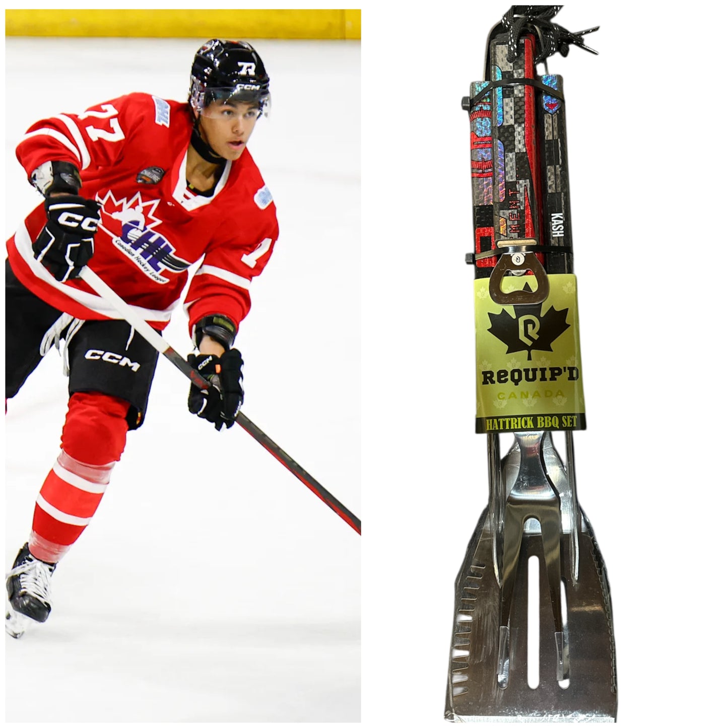Team Canada Hockey Stick BBQ Set