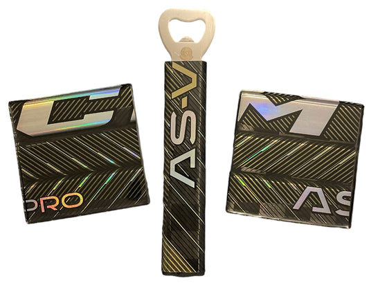 Bottle Opener and Coaster Combo